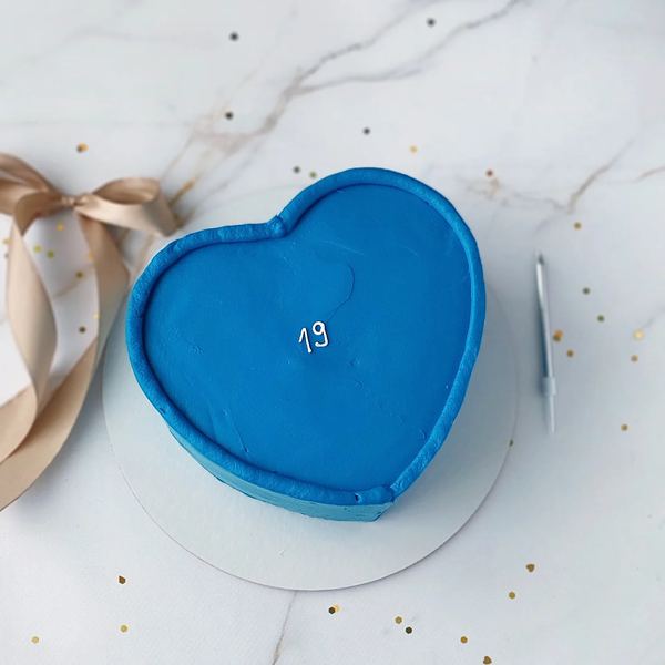 Бенто-торт в виде сердца💙